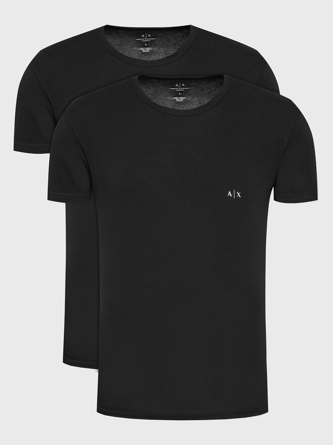 Armani Exchange Armani Exchange Σετ 2 T-Shirts 956005 CC282 07320 Μαύρο Slim Fit