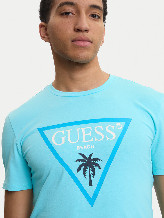 Guess Guess T-Shirt F6GI09 J1314 Blau Slim Fit