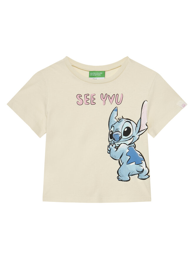 United Colors Of Benetton United Colors Of Benetton T-shirt 35RYG10HQ Bež Regular Fit