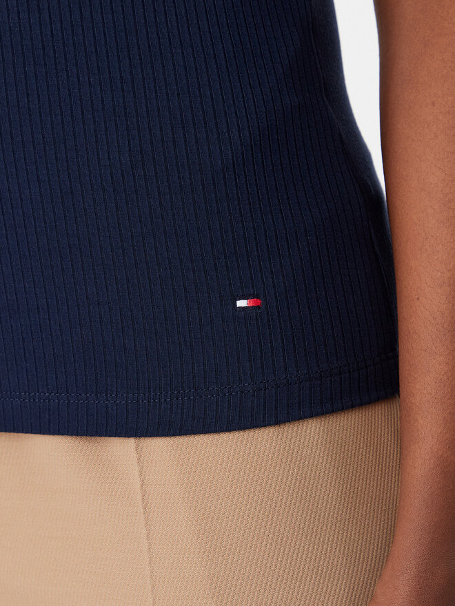 Tommy Hilfiger Tommy Hilfiger Felső WW0WW38635 Sötétkék Slim Fit