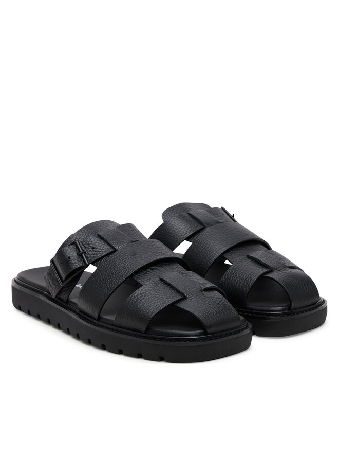 Calvin Klein Jeans Pantoletten Calvin Klein Jeans Sq Molded Sandal Fisherman YM0YM01220 Schwarz