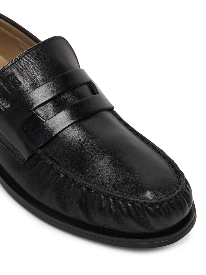 Calvin Klein Slipper Calvin Klein Ess Rubber Loafer Wr Pol Lth HM0HM02171 Schwarz