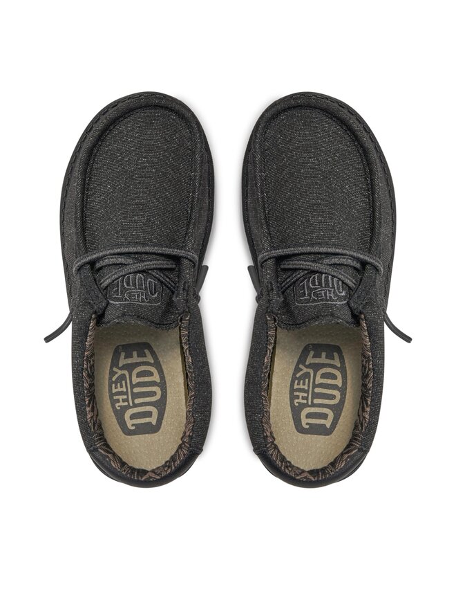 Hey Dude Мокасини Hey Dude Wally Youth Basic 40041-001 Чорний