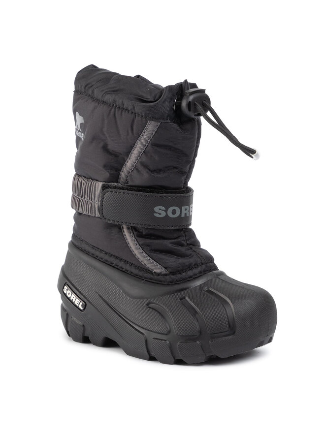 Sorel Μπότες Χιονιού Sorel Childrens Flurry NC1695 Μαύρο