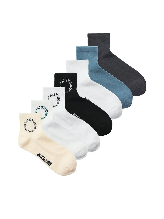 Jack&Jones Set di 7 paia di calzini lunghi unisex Jack&Jones Marcus 12269363 Multicolore