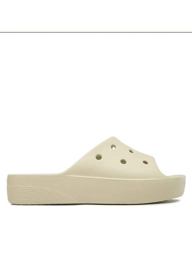 Crocs Pantoletten Crocs Classic Platform Slide 208180 Beige