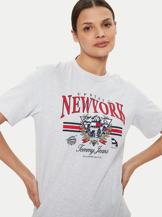 Tommy Jeans Tommy Jeans Marškinėliai Vintage DW0DW18410 Pilka Relaxed Fit