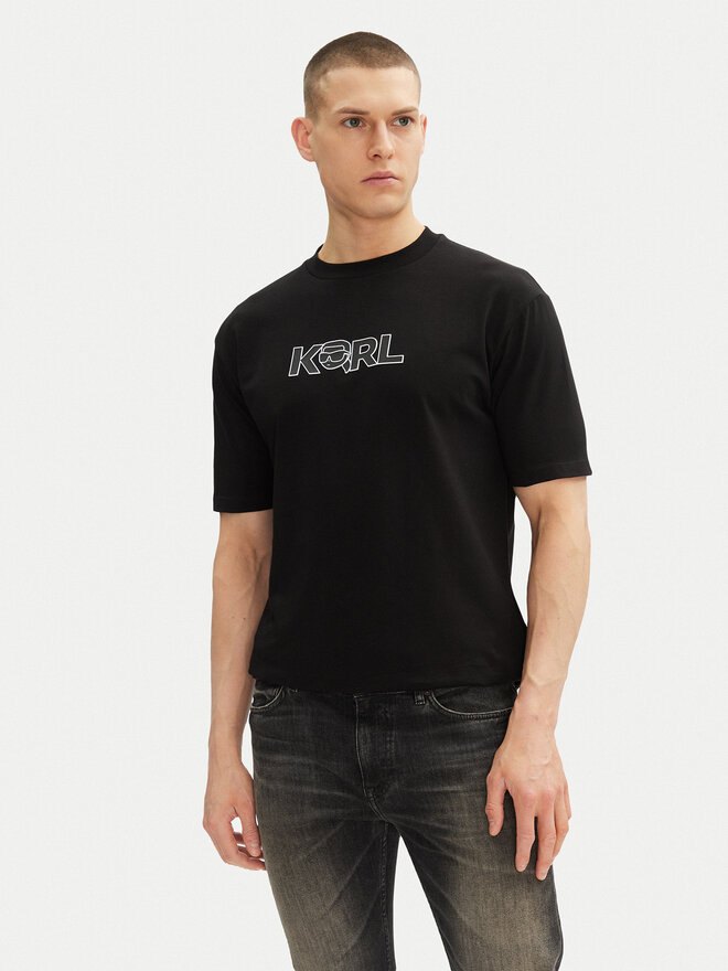 KARL LAGERFELD KARL LAGERFELD T-Shirt 755156 552235 Schwarz Regular Fit
