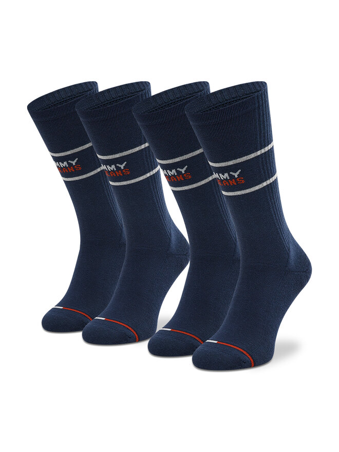 Tommy Hilfiger Set di 2 paia di calzini lunghi da uomo Tommy Hilfiger 701218704 Blu scuro