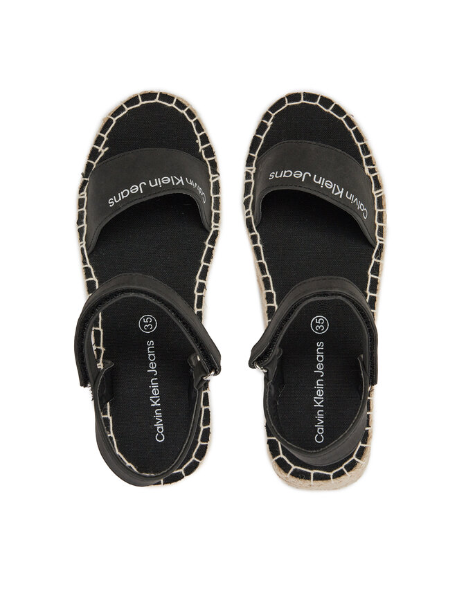 Calvin Klein Jeans Espadryle Calvin Klein Jeans Rope Wedge V3A7-80839-1708 S Czarny