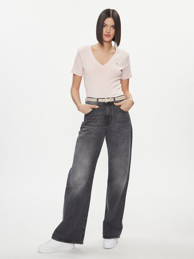 Tommy Hilfiger Tommy Hilfiger Marškinėliai New Cody WW0WW40584 Rožinė Slim Fit