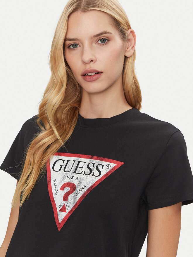 Guess Guess Majica W2BI69 K8FQ1 Črna Regular Fit