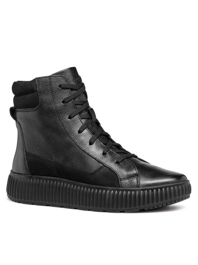 Geox Polokozačky Geox D Graisy D46XFC 046LT C9999 Černá