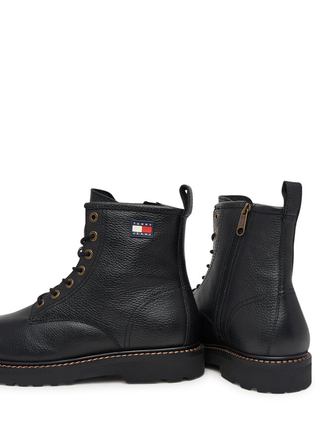 Tommy Jeans Schnürschuhe Tommy Jeans Archive '01 Tumble Lace Up Warm EM0EM01780 Schwarz