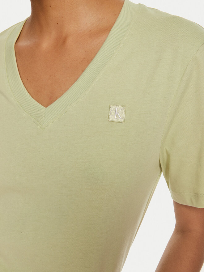 Calvin Klein Jeans Calvin Klein Jeans T-Shirt Embro Badge J20J222560 Πράσινο Regular Fit