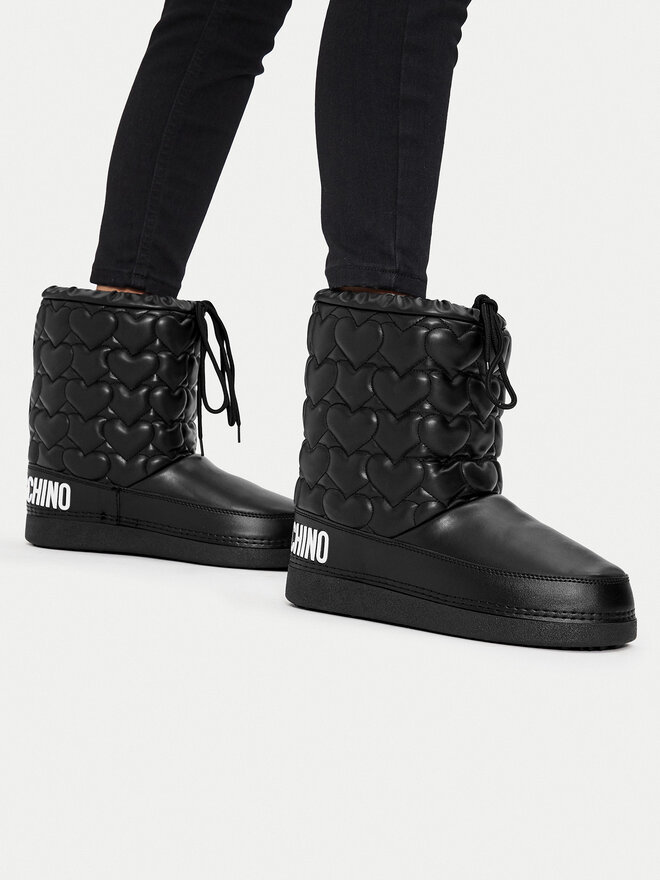 LOVE MOSCHINO Škornji za sneg LOVE MOSCHINO JA24082G1LISE000 Črna