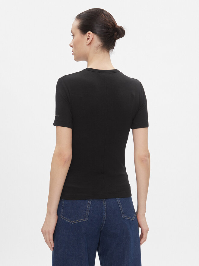 Calvin Klein Calvin Klein T-Shirt Modal Rib Ss Tee K20K206404 Μαύρο Slim Fit