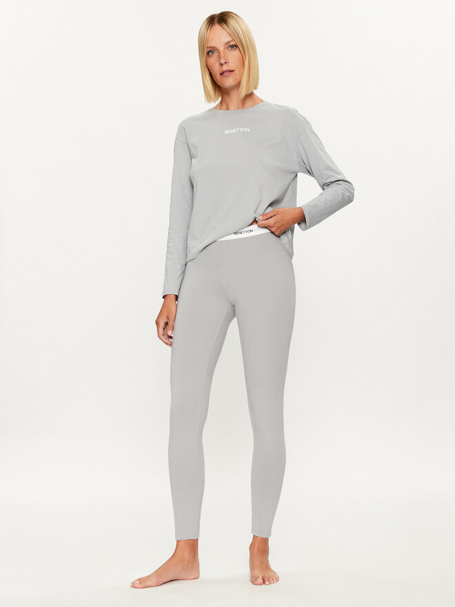 United Colors Of Benetton United Colors Of Benetton Pizsama felső 30963M04S Szürke Regular Fit