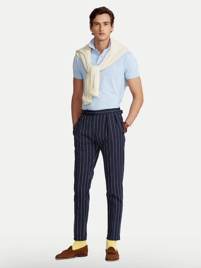 Polo Ralph Lauren Polo Ralph Lauren Поло Core Replen 710795080 Блакитний Slim Fit
