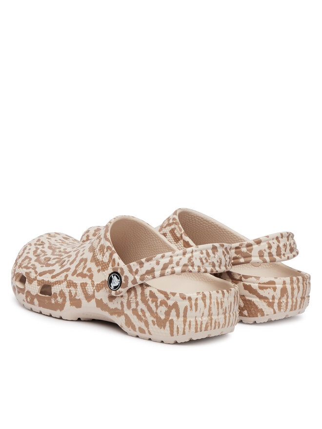 Crocs Шльопанці Crocs Classic Pop Animal Clogs 214153 Бежевий