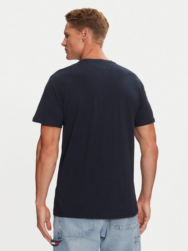 Tommy Jeans Tommy Jeans Marškinėliai Essential Flag DM0DM20740 Tamsiai mėlyna Slim Fit
