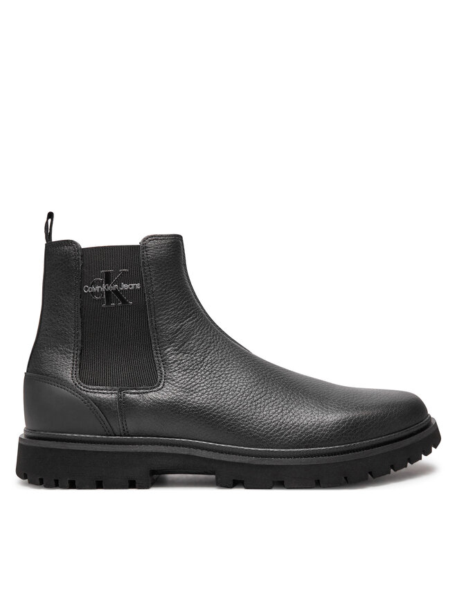 Calvin Klein Jeans Μποτάκια με λάστιχο Calvin Klein Jeans Eva Mid Chelsea Boot Lth YM0YM00750 Μαύρο