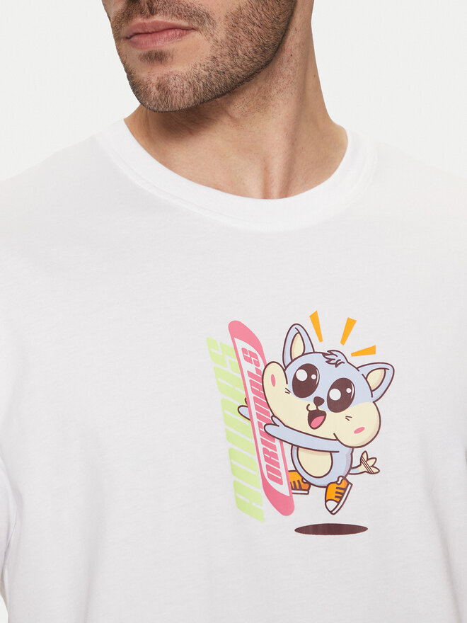 adidas adidas T-Shirt Kawaii JD0661 Λευκό Regular Fit