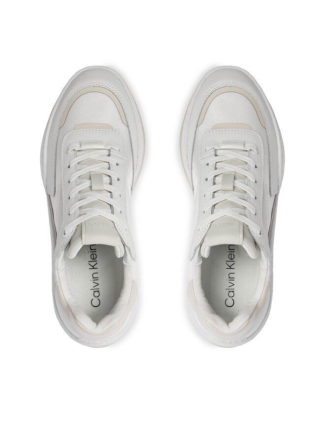 Calvin Klein Снікерcи Calvin Klein Cloud Wedge Lace Up-Pearlized HW0HW02040 Білий