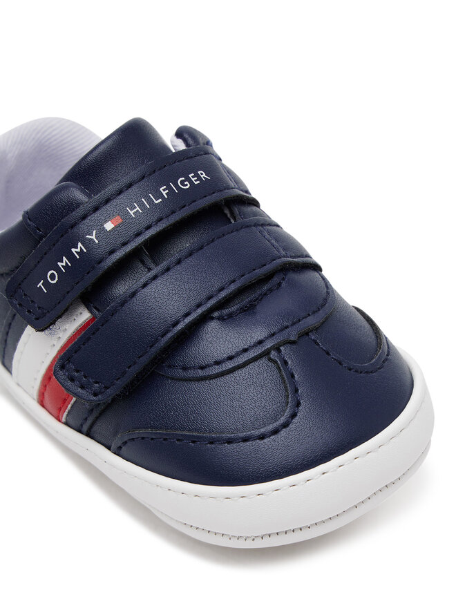 Tommy Hilfiger Tenisice Tommy Hilfiger Stripe Low Cut Velcro T0B9-33831-1433 Tamnoplava