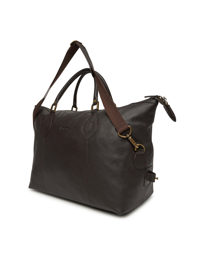 Barbour Сумка Barbour Leather Medium Travel Explorer UBA0008BR91 Коричневий