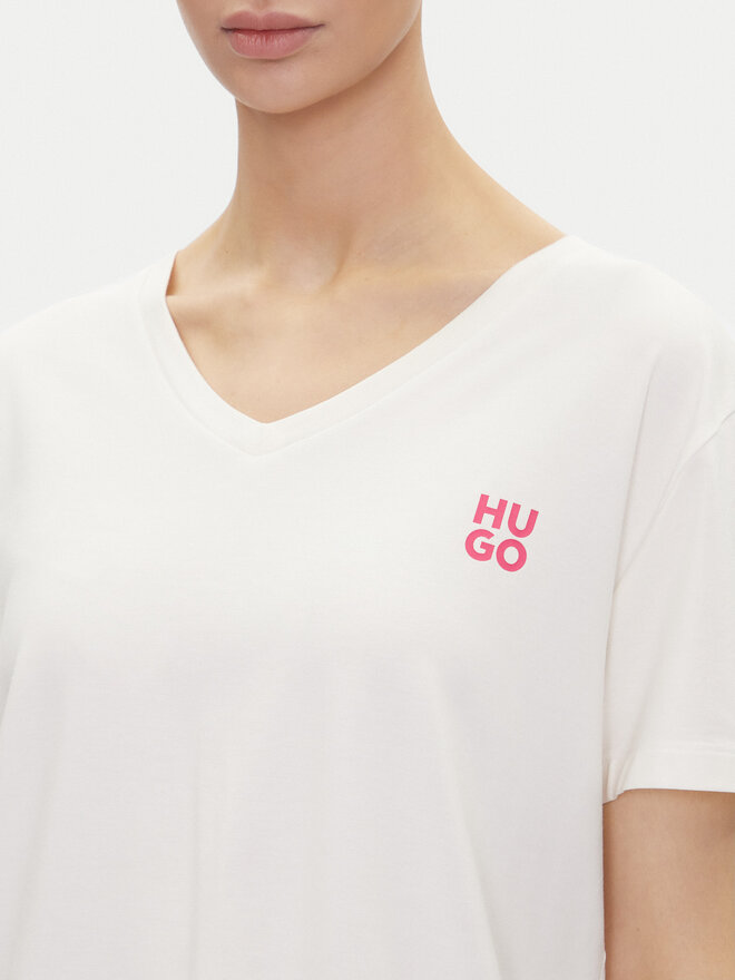 HUGO HUGO Camiseta Nika_T-Shirt 50540046 Écru Regular Fit