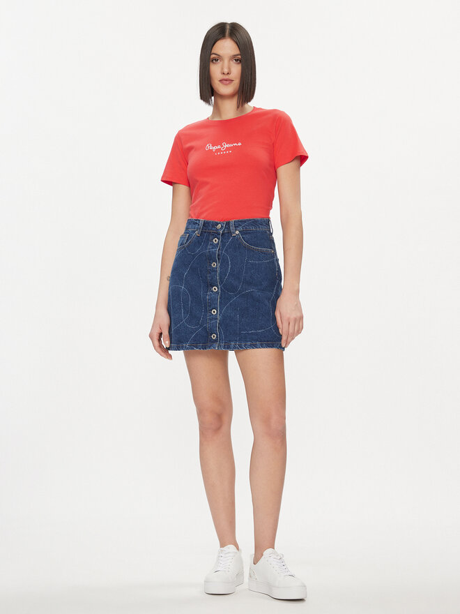 Pepe Jeans Pepe Jeans Majica Wendy PL505480 Rdeča Regular Fit