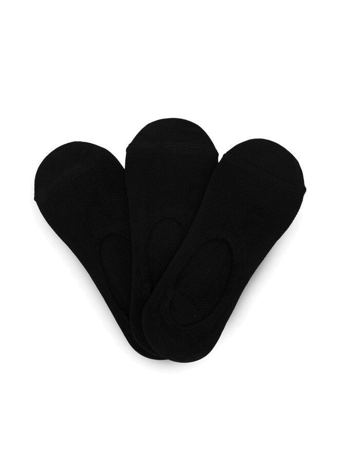 Jenny Fairy 3 pares de calcetines tobilleros para mujer Jenny Fairy 4WB-001-SS24 (3-pack) 2 Negro