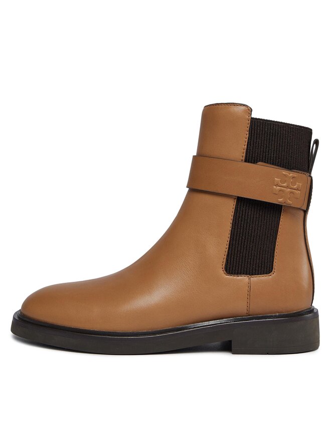 Tory Burch Боти тип челси Tory Burch Double T Chelsea Boot 152831 Бежов