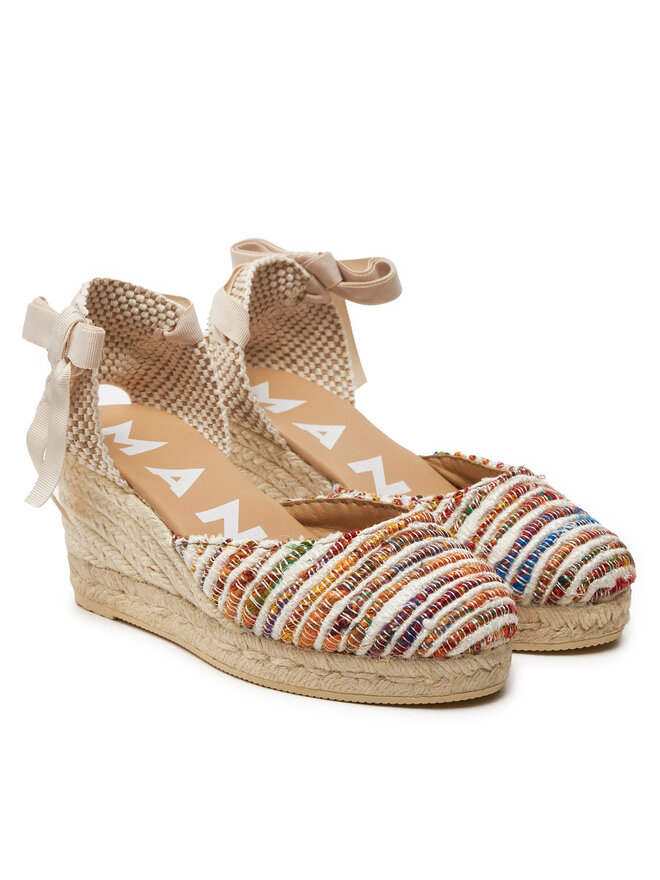 Manebi Espadryle Manebi Yucatan Low Wedge Espadrilles G 1.1 WL Kolorowy