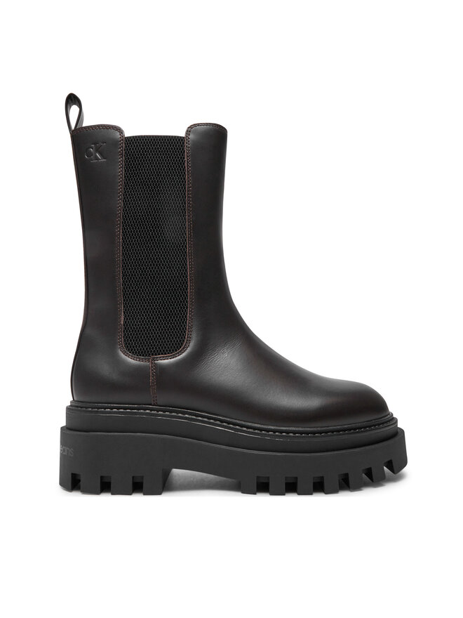 Calvin Klein Jeans Μποτάκια με λάστιχο Calvin Klein Jeans Flatform YW0YW01542 Καφέ