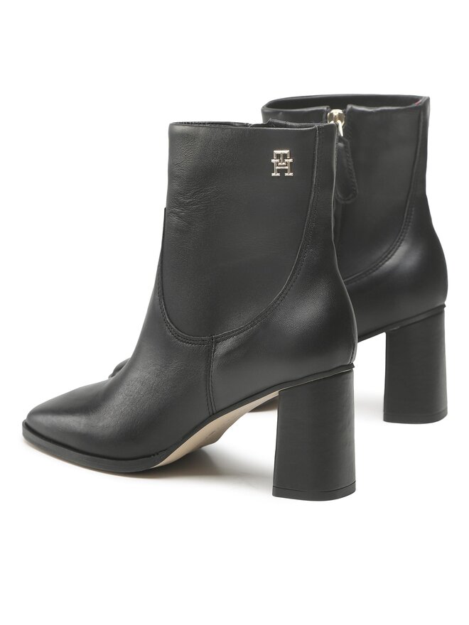 Tommy Hilfiger Polokozačky Tommy Hilfiger Soft Square Toe Ankle FW0FW06838 Černá