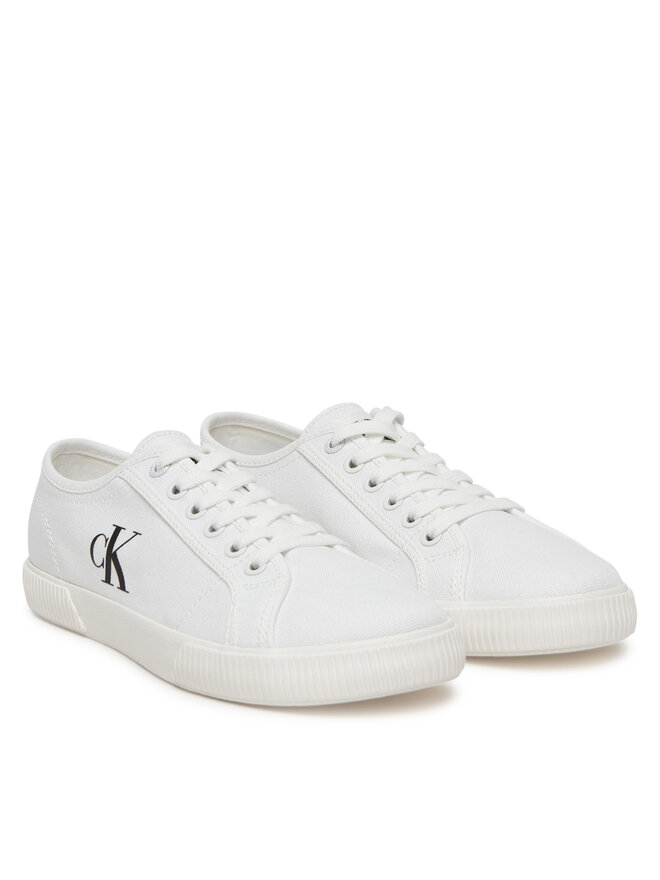 Calvin Klein Jeans Sneakers aus Stoff Calvin Klein Jeans Ess Vulc Low Cv Mg Wn YW0YW01762 Schwarz