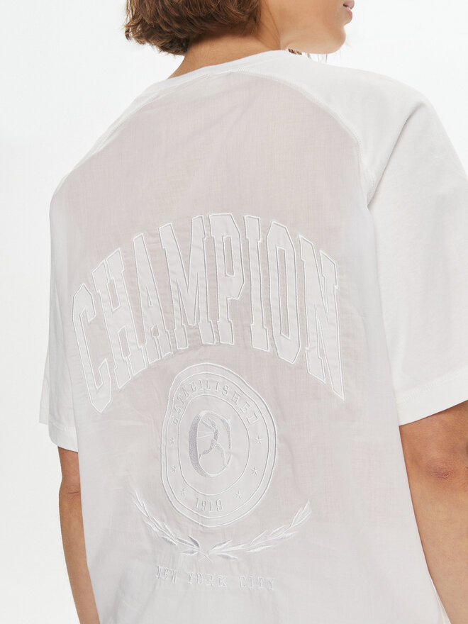 Champion Champion Marškinėliai 117351 Balta Relaxed Fit
