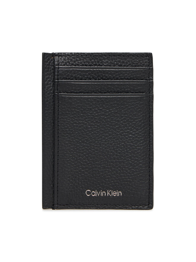 Calvin Klein Etui za kreditne kartice Calvin Klein Foil Emboss Ns Card Case LV04D1061G Črna