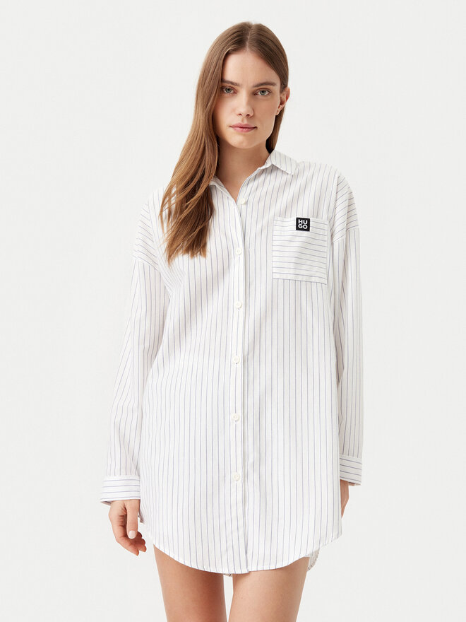 HUGO HUGO Camisón 50531656 Blanco Relaxed Fit