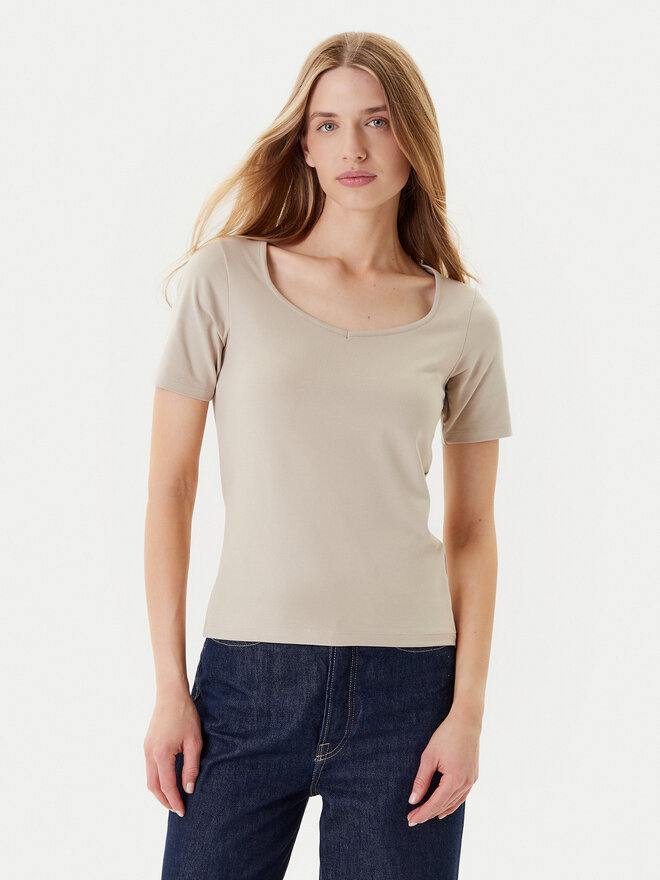 United Colors Of Benetton United Colors Of Benetton Camiseta 3FJHD401P Beis Slim Fit