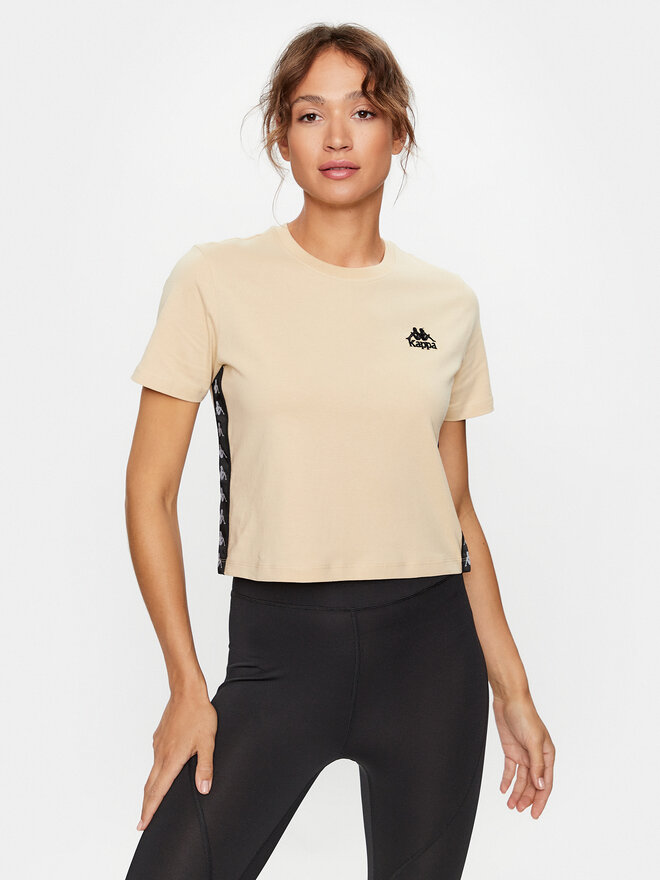 Kappa Kappa Marškinėliai 313021 Smėlio Relaxed Fit