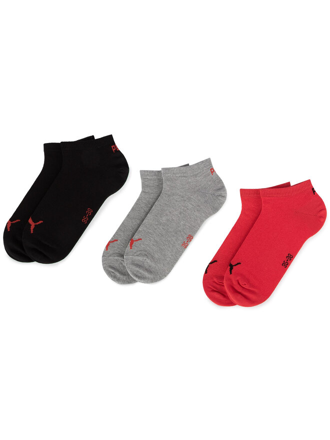 Puma Zestaw 3 par niskich skarpet unisex Puma 261080001 Szary