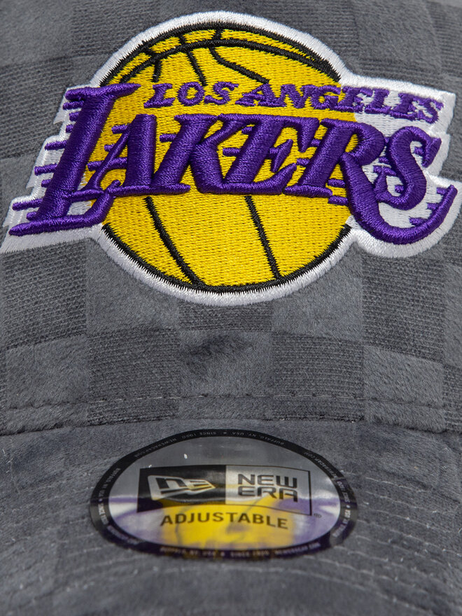 New Era Czapka z daszkiem New Era Los Angeles Lakers Tonal Check 60595261 Szary