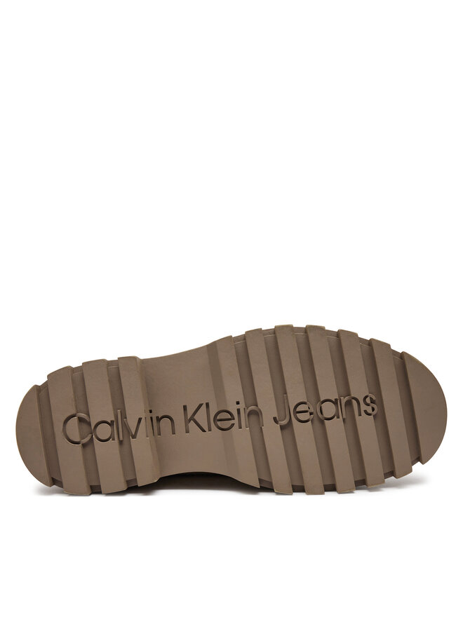 Calvin Klein Jeans Schnürstiefeletten Calvin Klein Jeans Lugged Lace Zip Boot Oxf Hr Su YM0YM01068 Beige