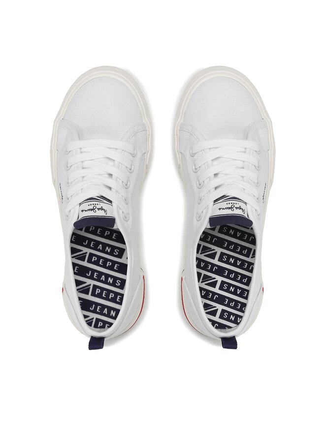 Pepe Jeans Πάνινα παπούτσια Pepe Jeans Brady Basic G PGS30561 Λευκό