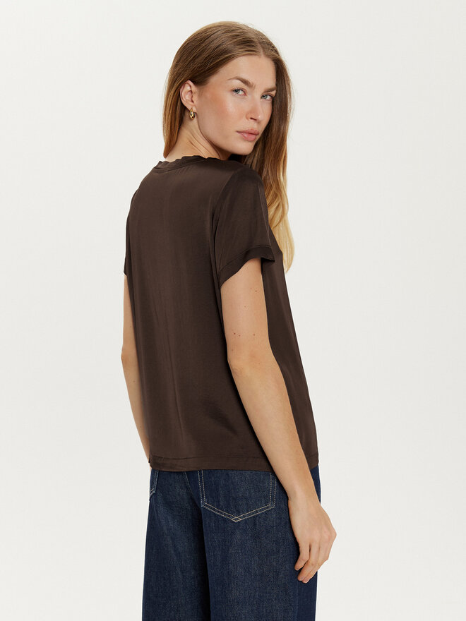 ViCOLO ViCOLO T-shirt TS0201 Smeđa Regular Fit