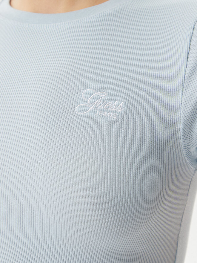 Guess Guess Marškinėliai W5GP62 KA0H1 Mėlyna Regular Fit