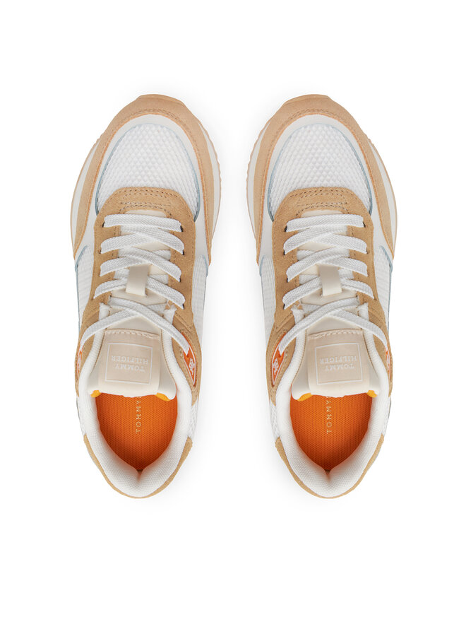 Tommy Hilfiger Snīkeri Tommy Hilfiger Essential Elevated Runner FW0FW07700 Écru